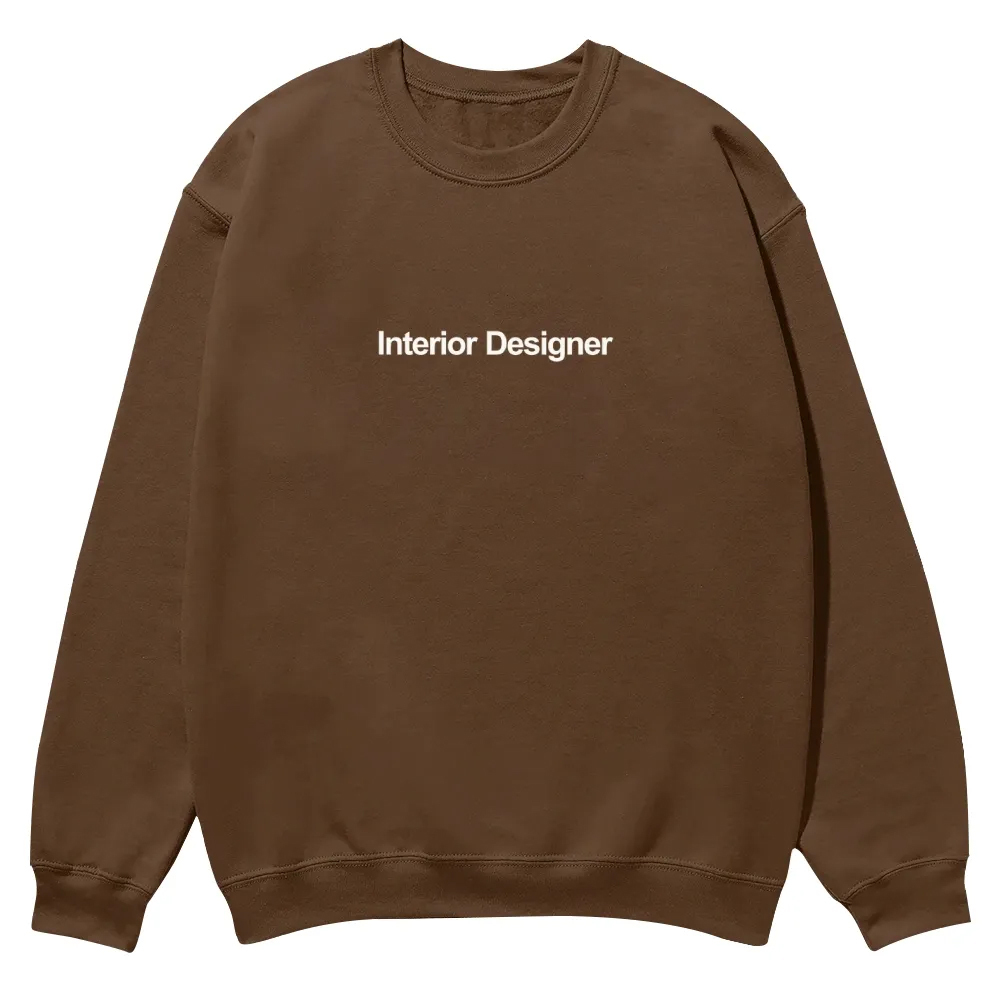 Interior Designer Printed Crew Neck Sweatshirt-moweekender