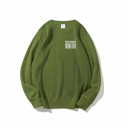 Hair Stylist Crew Neck Long Sleeve Sweatshirt-moweekender