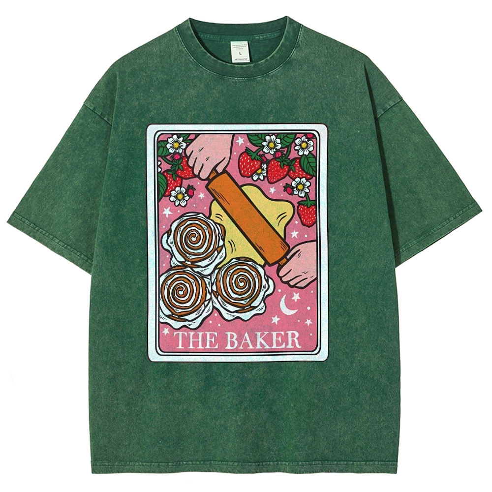 THE BAKER Unisex Fit Washed T-Shirt-moweekender
