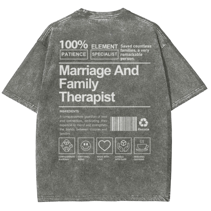 Marriage And Family Therapist Unisex Fit Washed T-Shirt-moweekender