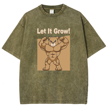 Let It Grow! Unisex Fit Washed T-Shirt-moweekender