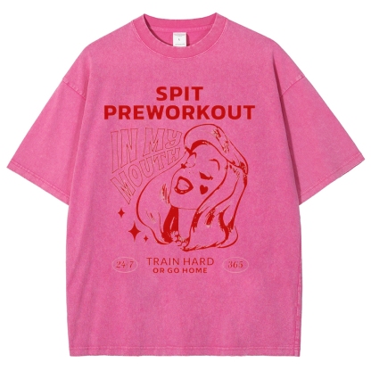 Spit Preworkout Vintage Snowflake Washed T-Shirt-moweekender