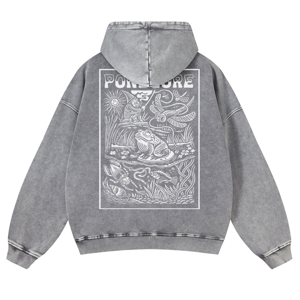 Dwarf Fishing Vintage Washed Hoodie-moweekender
