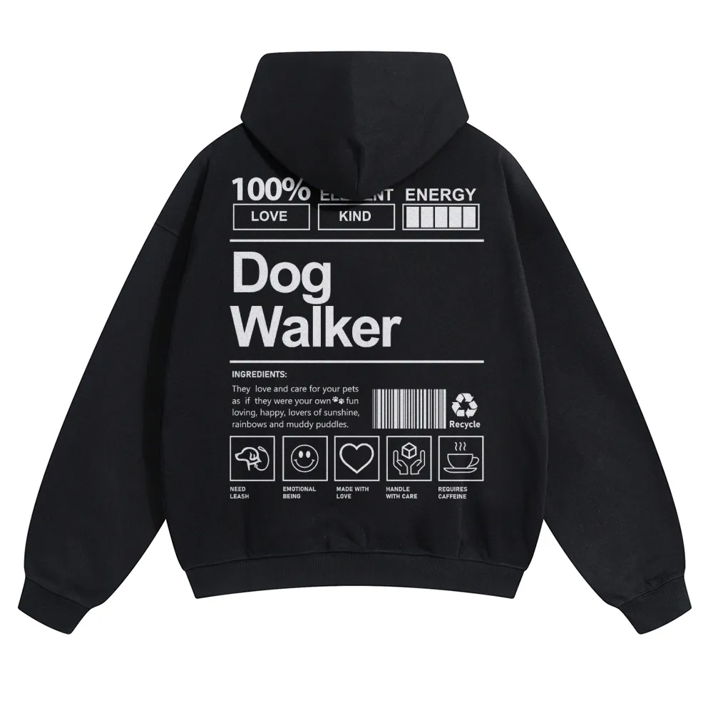 Dog Walker Unisex Casual Anime Print Hoodie-moweekender