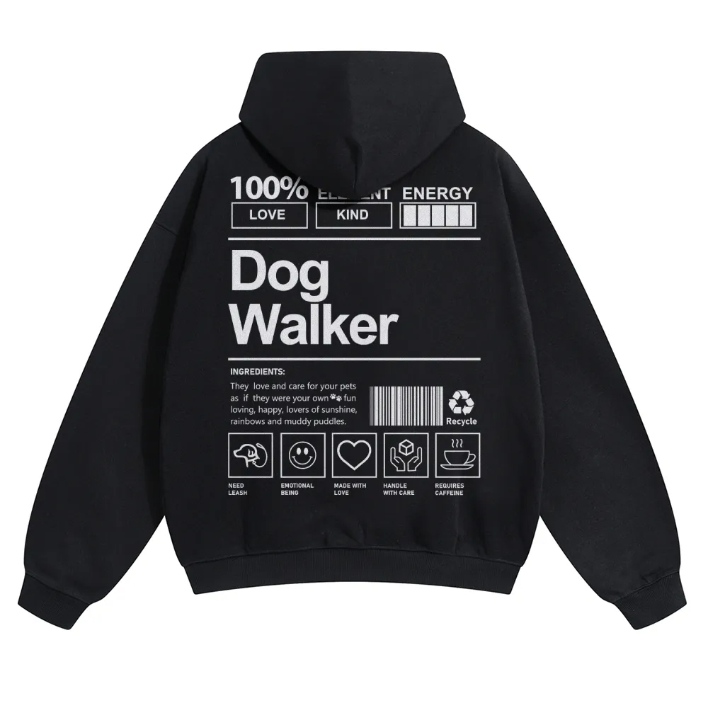 Dog Walker Unisex Casual Anime Print Hoodie-moweekender