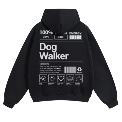 Dog Walker Unisex Casual Anime Print Hoodie-moweekender