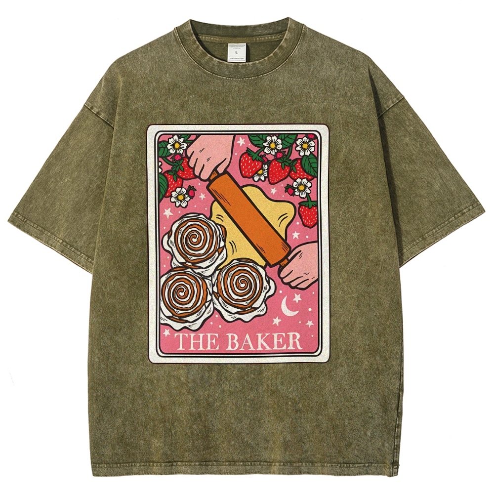 THE BAKER Unisex Fit Washed T-Shirt-moweekender