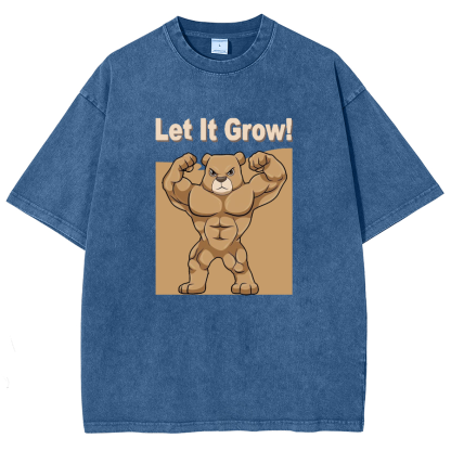 Let It Grow! Unisex Fit Washed T-Shirt-moweekender