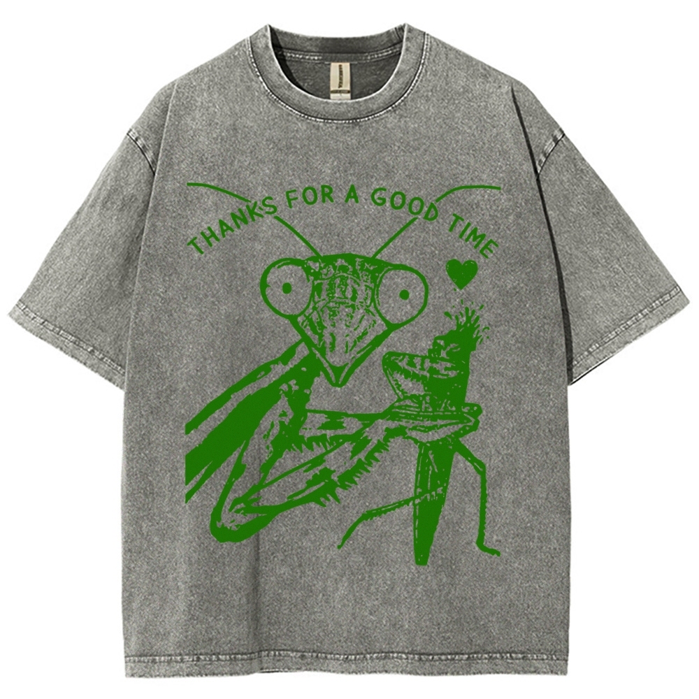 Thanks For A Good Time Vintage Snowflake Washed T-Shirt-moweekender