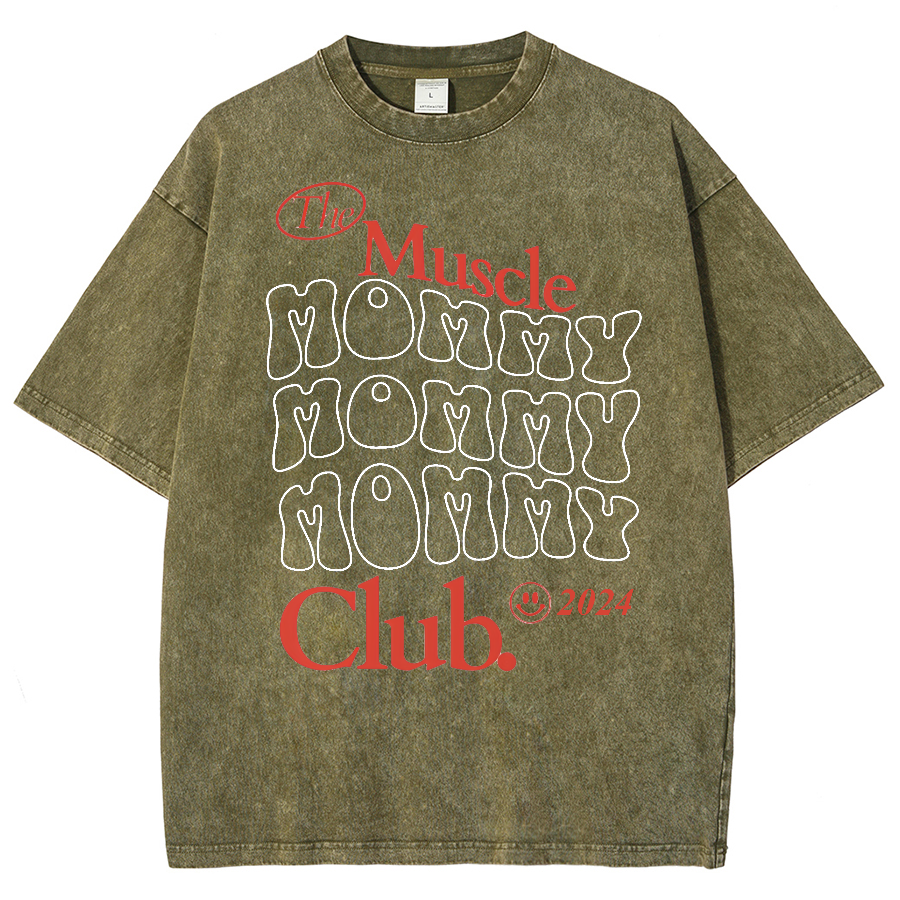 The Muscle Mommy Club Unisex Fit Washed Oversized T-Shirt-moweekender