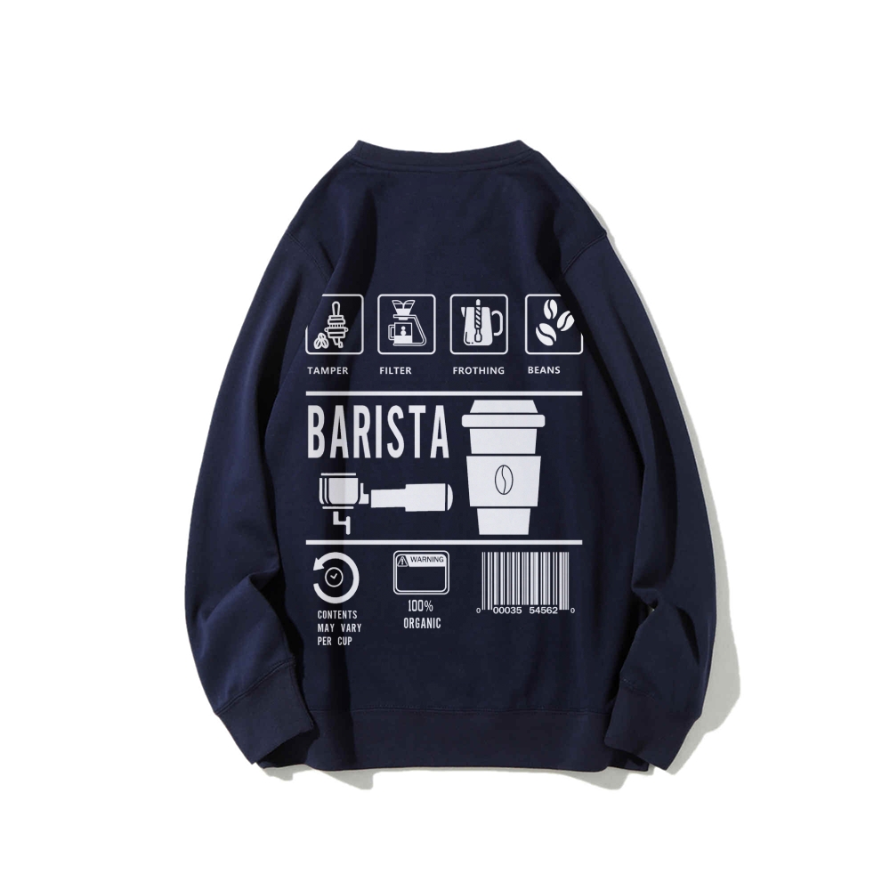 Barista Casual Crewneck Sweatshirt-moweekender