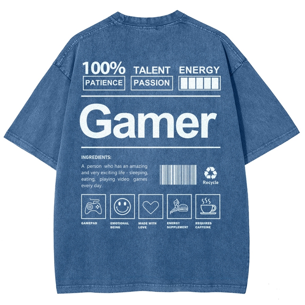 Gamer Unisex Fit Washed T-Shirt-moweekender