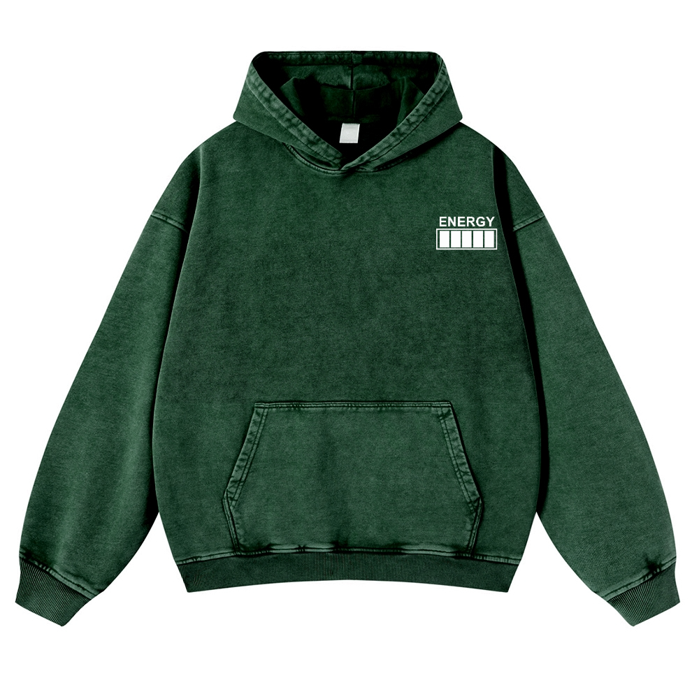 QR Code Customized Unisex Fit Washed Hoodie