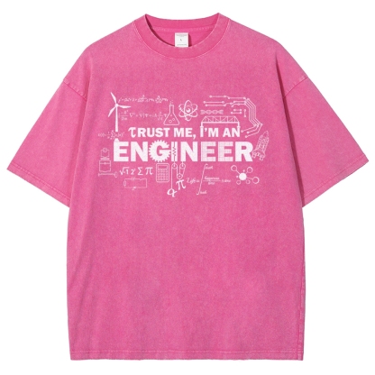 Engineer Unisex Fit Washed T-Shirt-moweekender