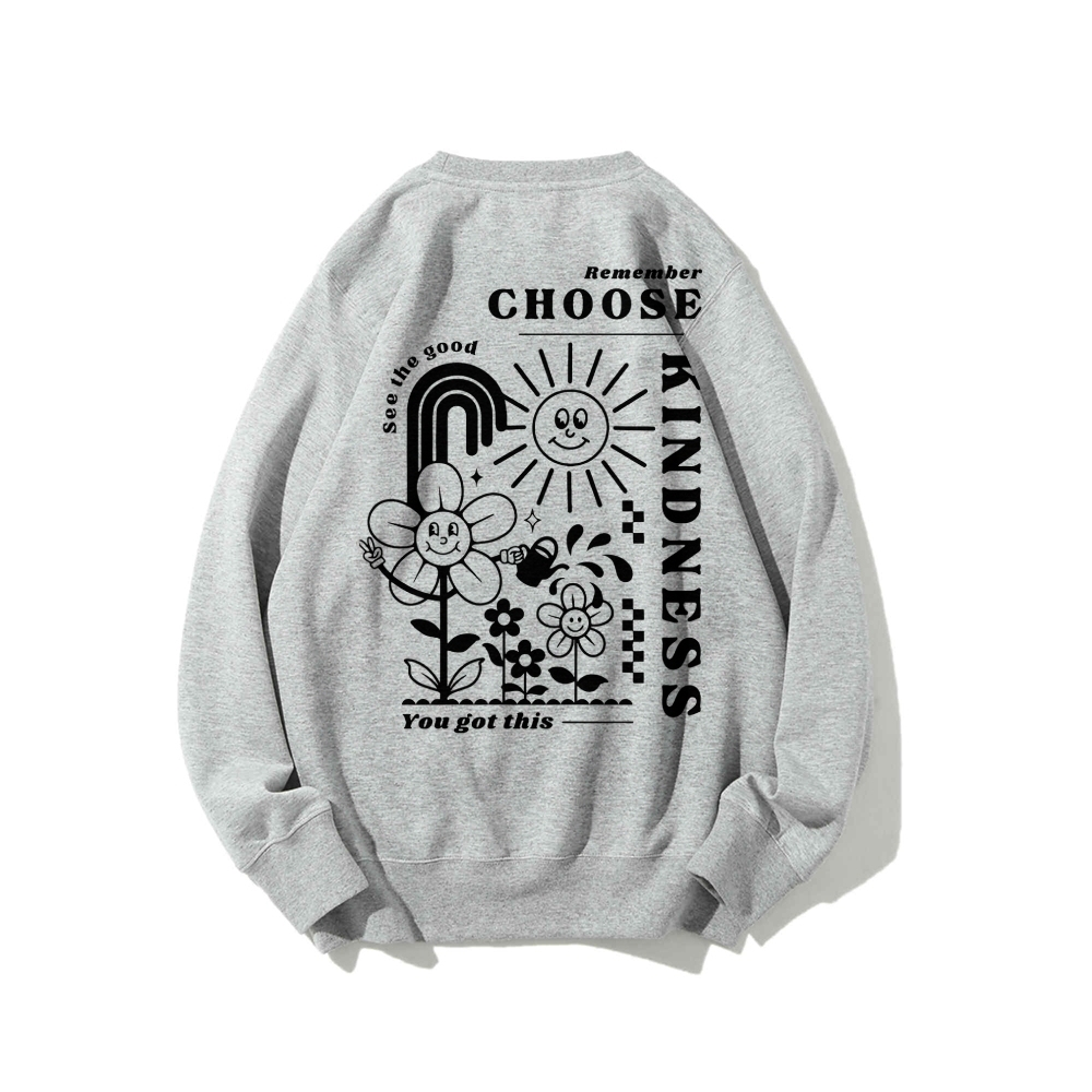 Choose Kindness Casual Crewneck Sweatshirt-moweekender