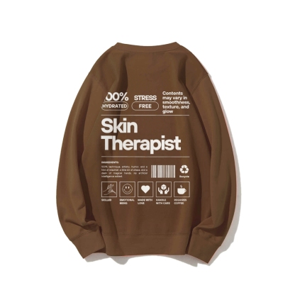 Skin Therapist Crew Neck Long Sleeve Sweatshirt-moweekender