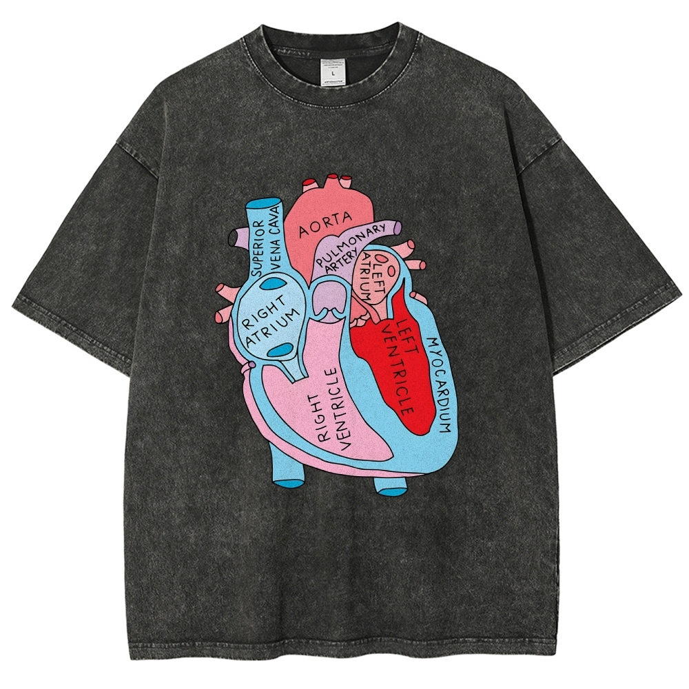 cardiology Unisex Fit Washed T-Shirt-moweekender