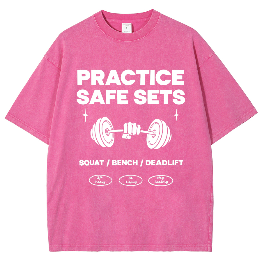 Practice Safe Sets Unisex Fit Washed T-Shirt-moweekender