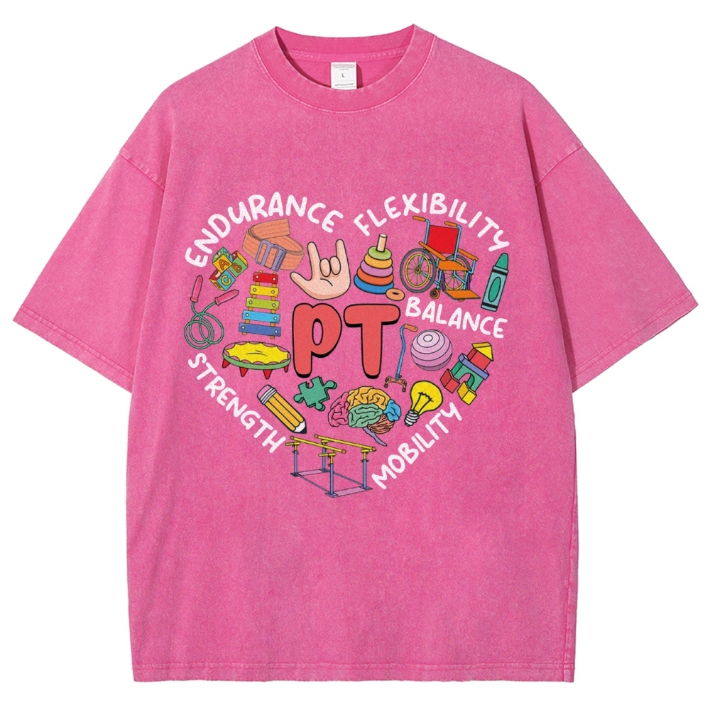 Physical Therapist Unisex Fit Washed T-Shirt-moweekender
