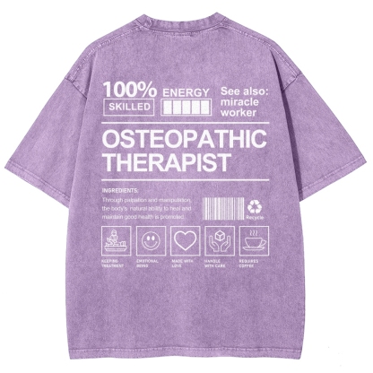 Osteopathic Therapist Unisex Fit Washed T-Shirt