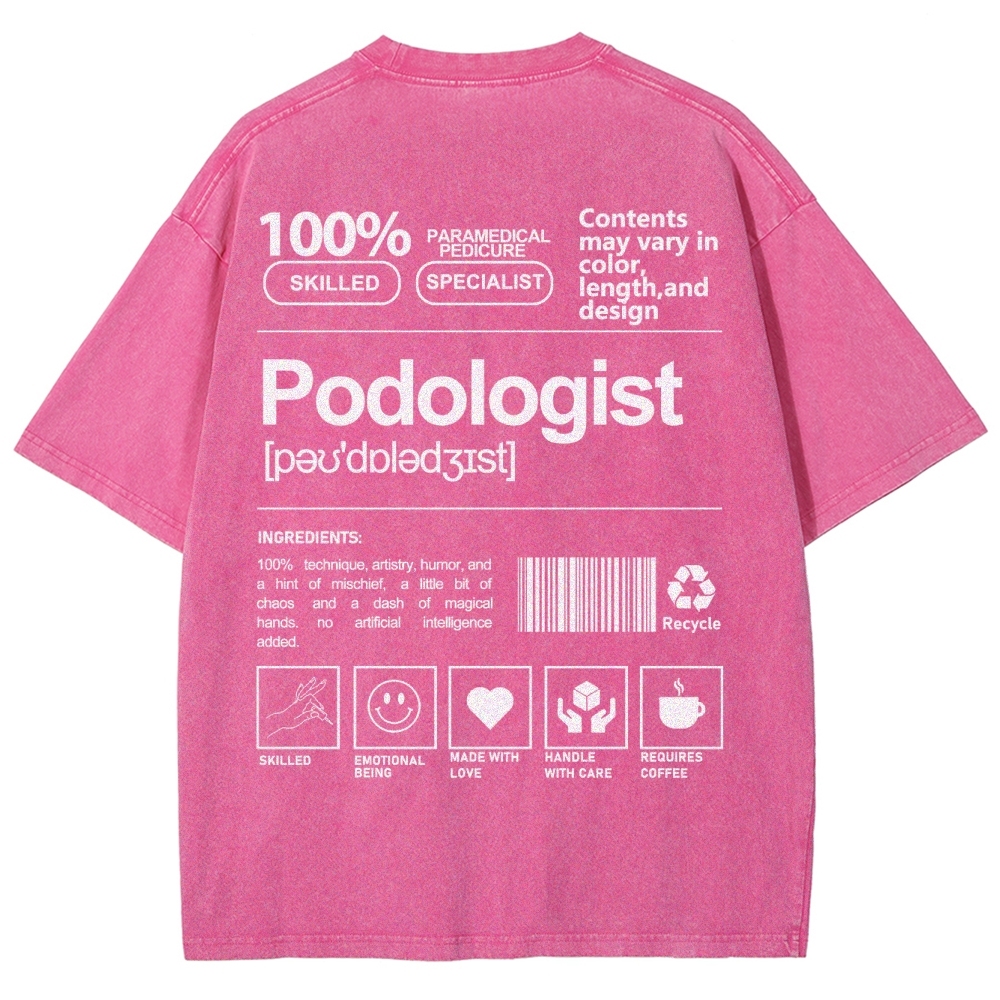 Podologist Unisex Fit Washed T-Shirt-moweekender
