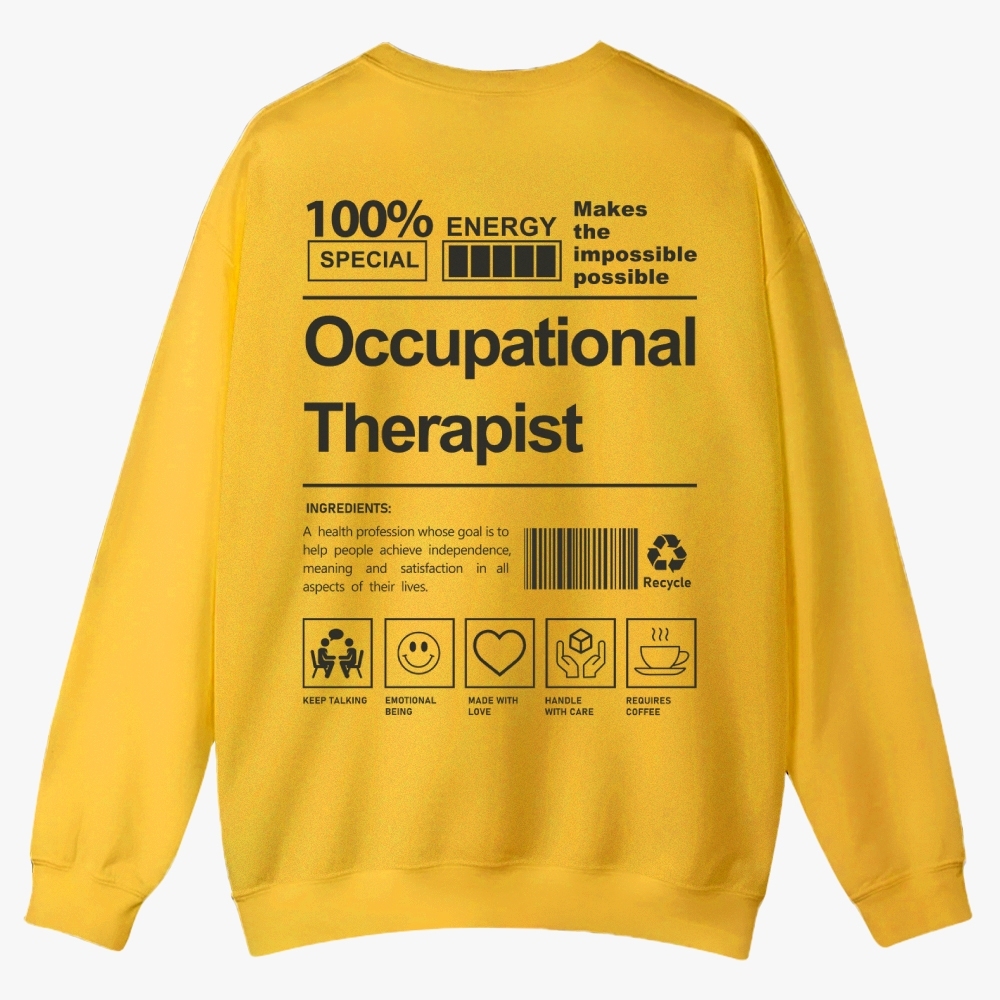 Occupational Therapist Casual Crewneck Sweatshirt-moweekender