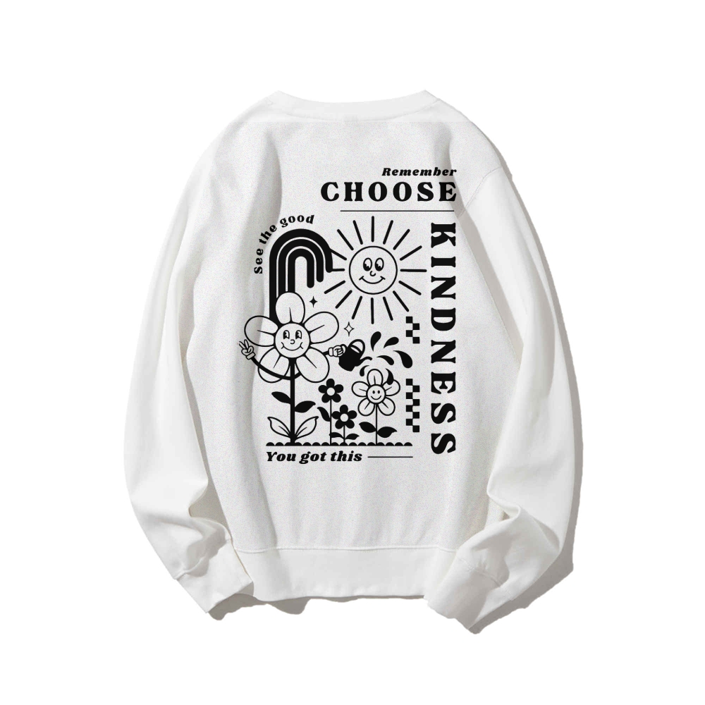 Choose Kindness Casual Crewneck Sweatshirt-moweekender
