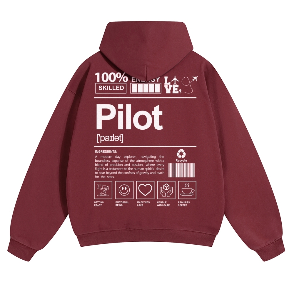 Pilot Solid Color Hoodie-moweekender