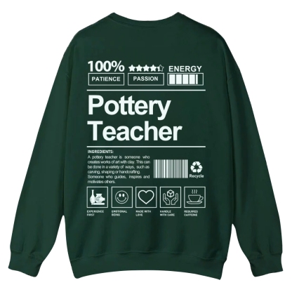 Pottery Teacher Casual Crewneck Sweatshirt-moweekender