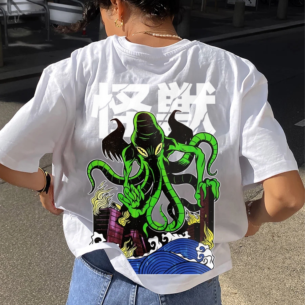 Octopus Monster Printed Unisex Prints T-Shirt-moweekender