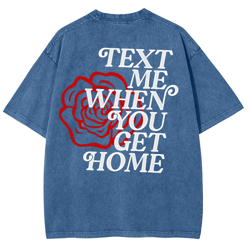 Text Me Vintage Snowflake Washed T-Shirt-moweekender