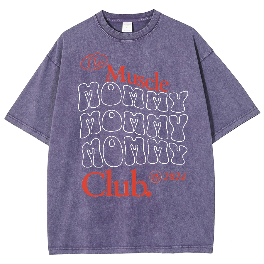 The Muscle Mommy Club Unisex Fit Washed Oversized T-Shirt-moweekender