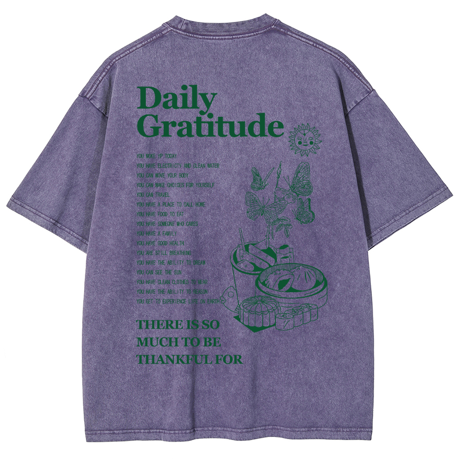 Grateful Aesthetic Summer Unisex Fit Washed T-Shirt-moweekender