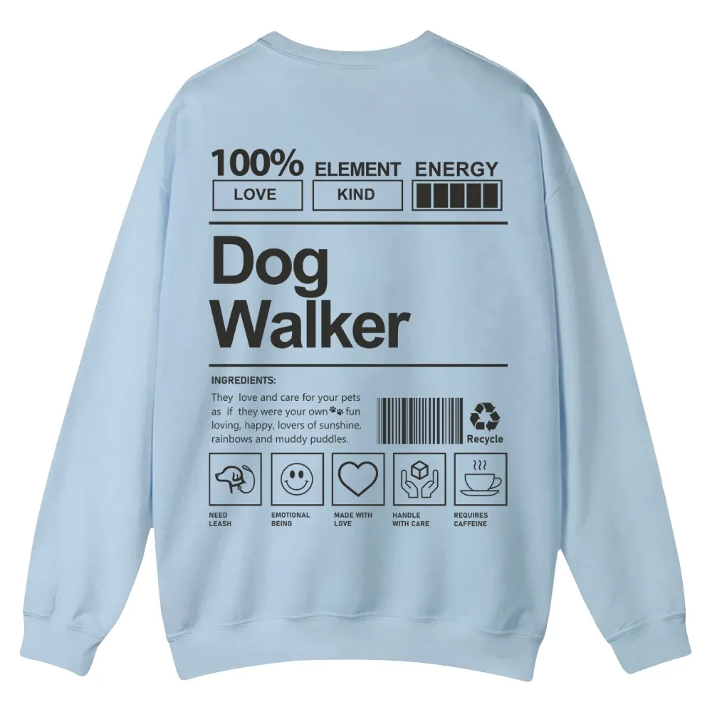 Dog Walker Printed Crew Neck Sweatshirt-moweekender