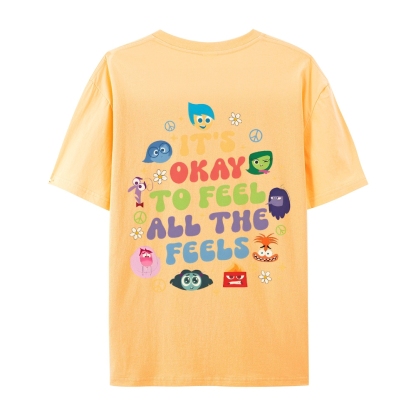 It's Okay To Feel All The Feels Casual Short Sleeve T-Shirt-moweekender