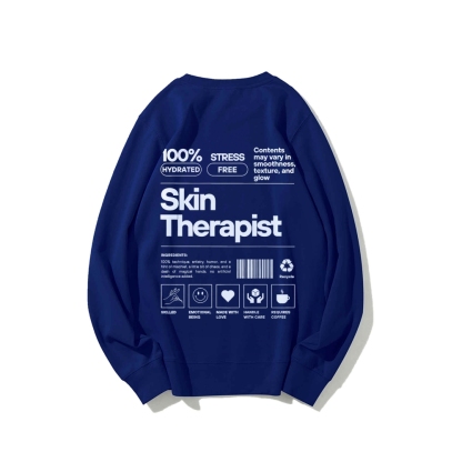 Skin Therapist Crew Neck Long Sleeve Sweatshirt-moweekender