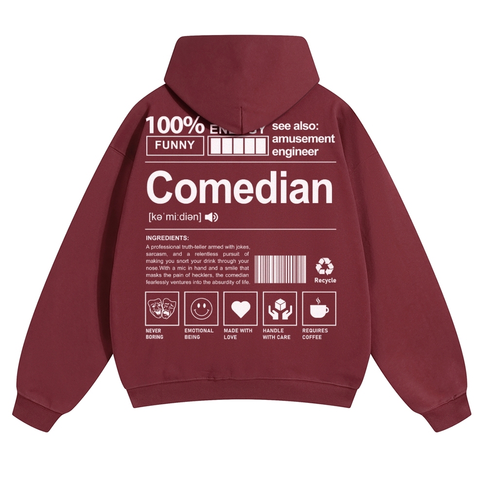 Comedian Unisex Casual Anime Print Hoodie-moweekender