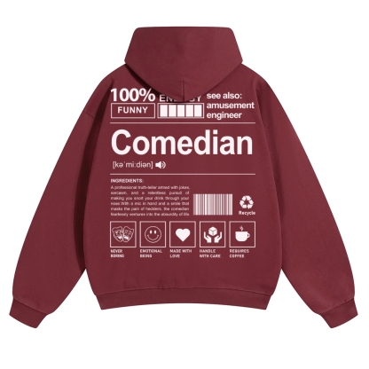 Comedian Unisex Casual Anime Print Hoodie-moweekender