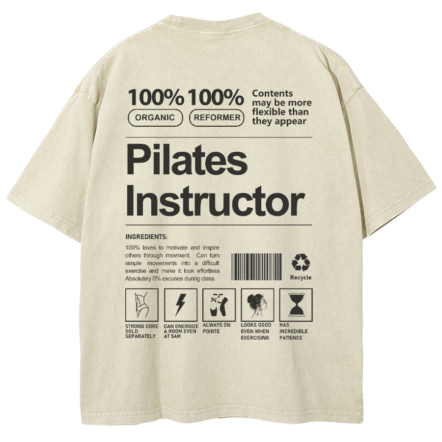 Pilates Instructor Unisex Fit Washed T-Shirt
