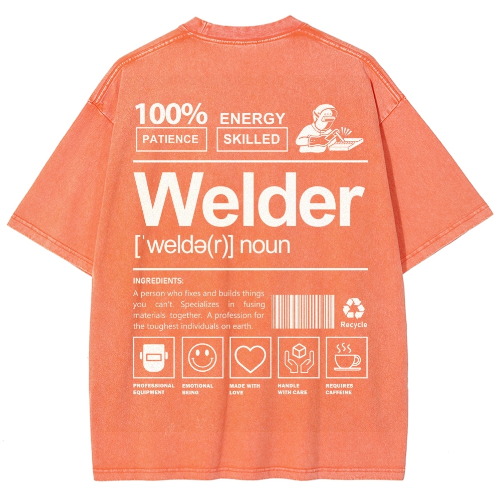Welder Unisex Fit Washed T-Shirt-moweekender