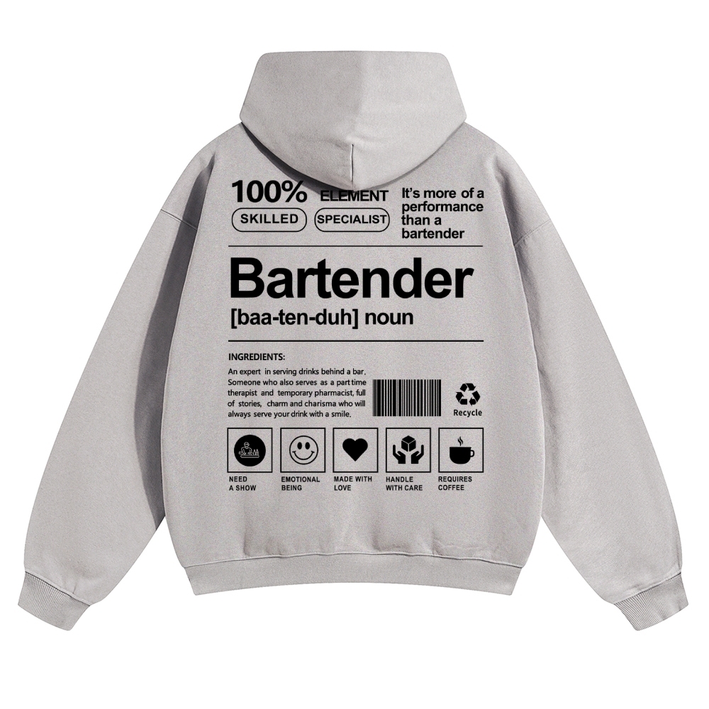 Bartender Unisex Casual Anime Print Hoodie-moweekender