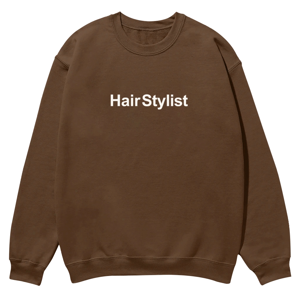 Hair Stylist Pattern Crew Neck Sweatshirt-moweekender