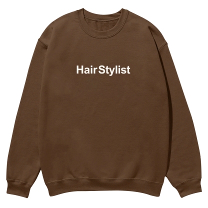 Hair Stylist Pattern Crew Neck Sweatshirt-moweekender