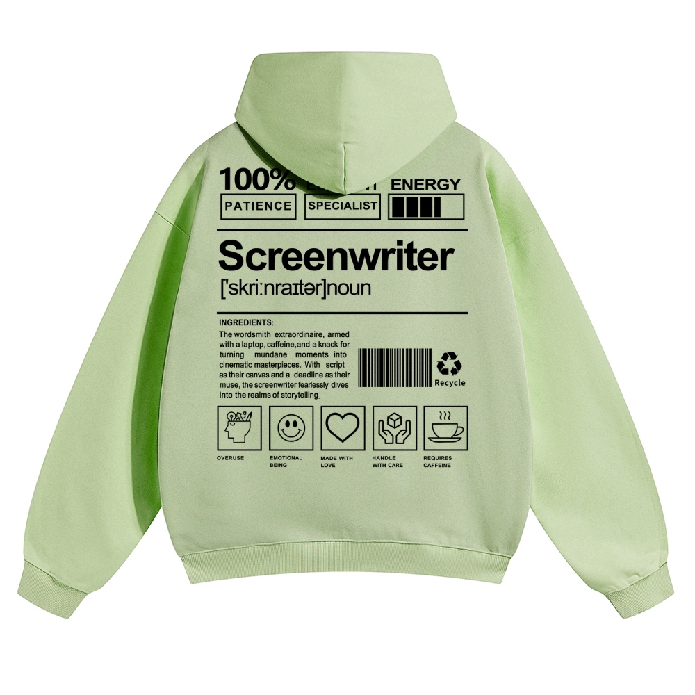 Screenwriter Unisex Casual Anime Print Hoodie-moweekender