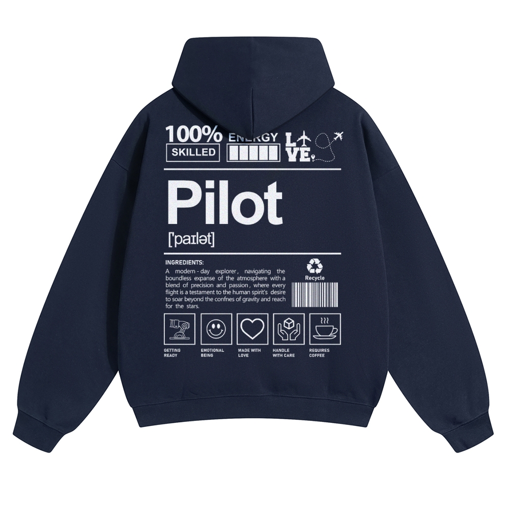 Pilot Solid Color Hoodie-moweekender