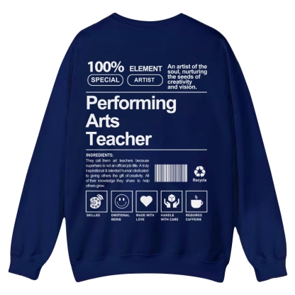 Performing Arts Teacher Casual Crewneck Sweatshirt-moweekender