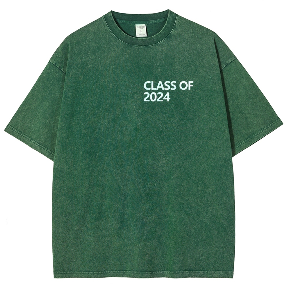 CLASS OF 2024 UNISEX FIT WASHED T-SHIRT-moweekender