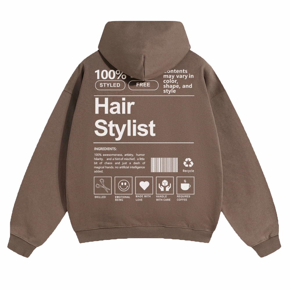 Hair Stylist Pattern Unisex Casual Anime Print Hoodie-moweekender