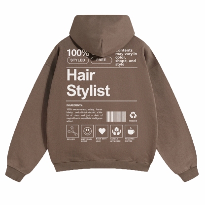 Hair Stylist Pattern Unisex Casual Anime Print Hoodie-moweekender