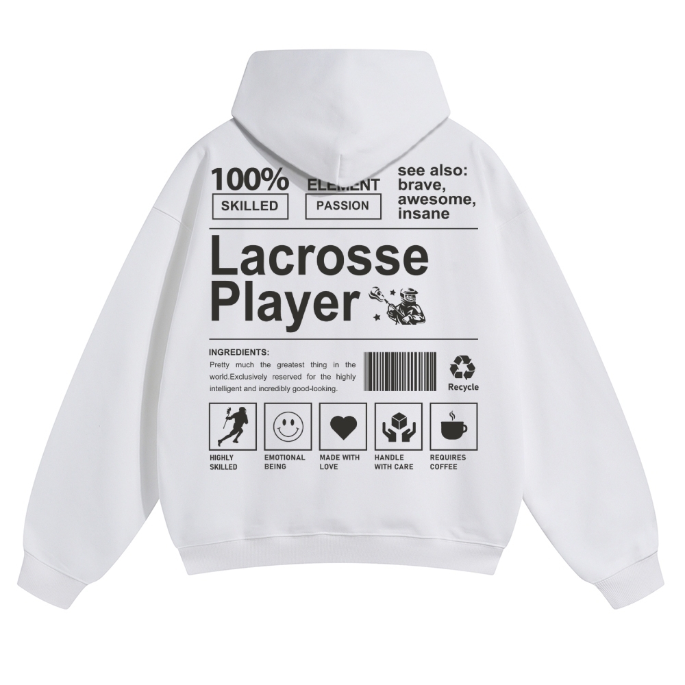 Lacrosse Player Unisex Casual Anime Print Hoodie-moweekender